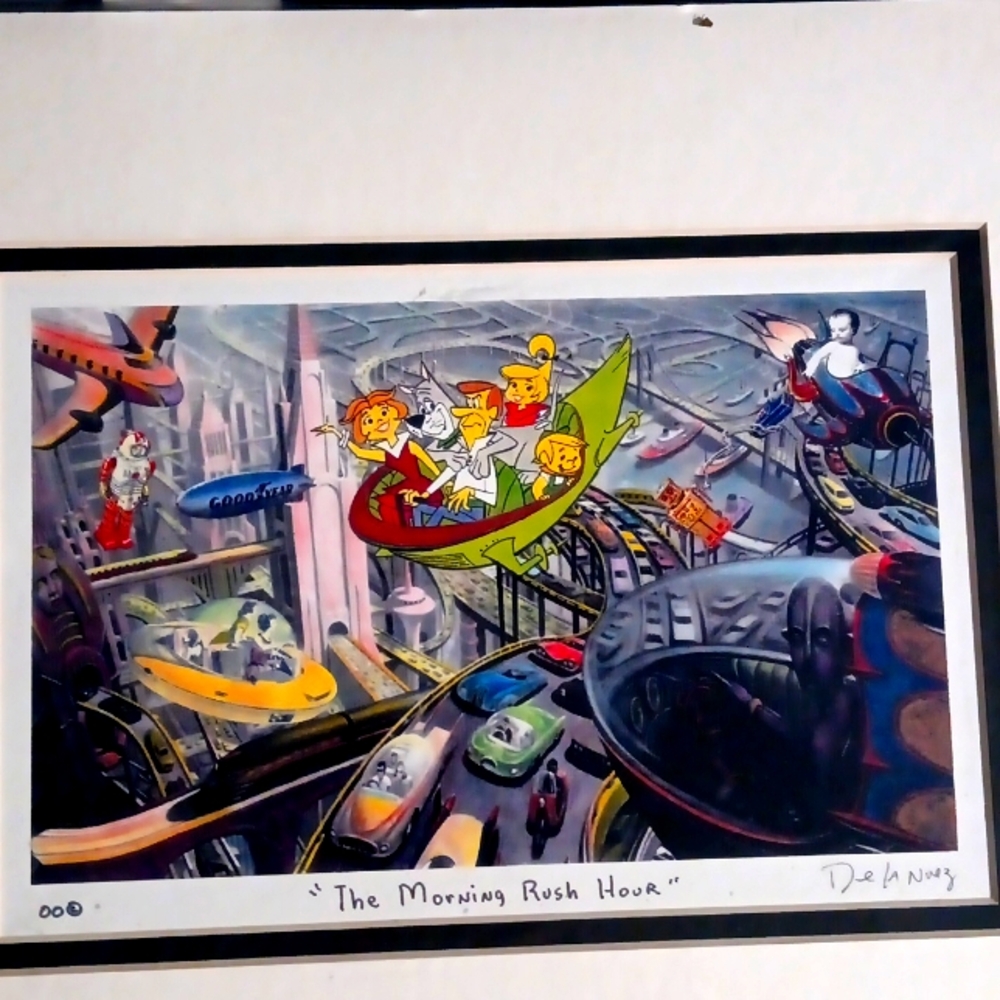 NELSON DE LA NUEZ SIGNED PRINT of The Morning Rush Hour